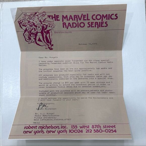 Vtg The Marvel Comics Radio Series Adventures Of The Fantastic Four Record Vinyl - Picture 5 of 9
